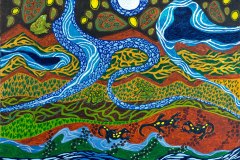 Under jorden  -  af Nete Riemann - Akryl, 60x80
